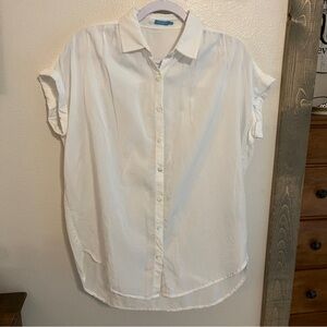 J. McLaughlin White Casual Button Down Shirt